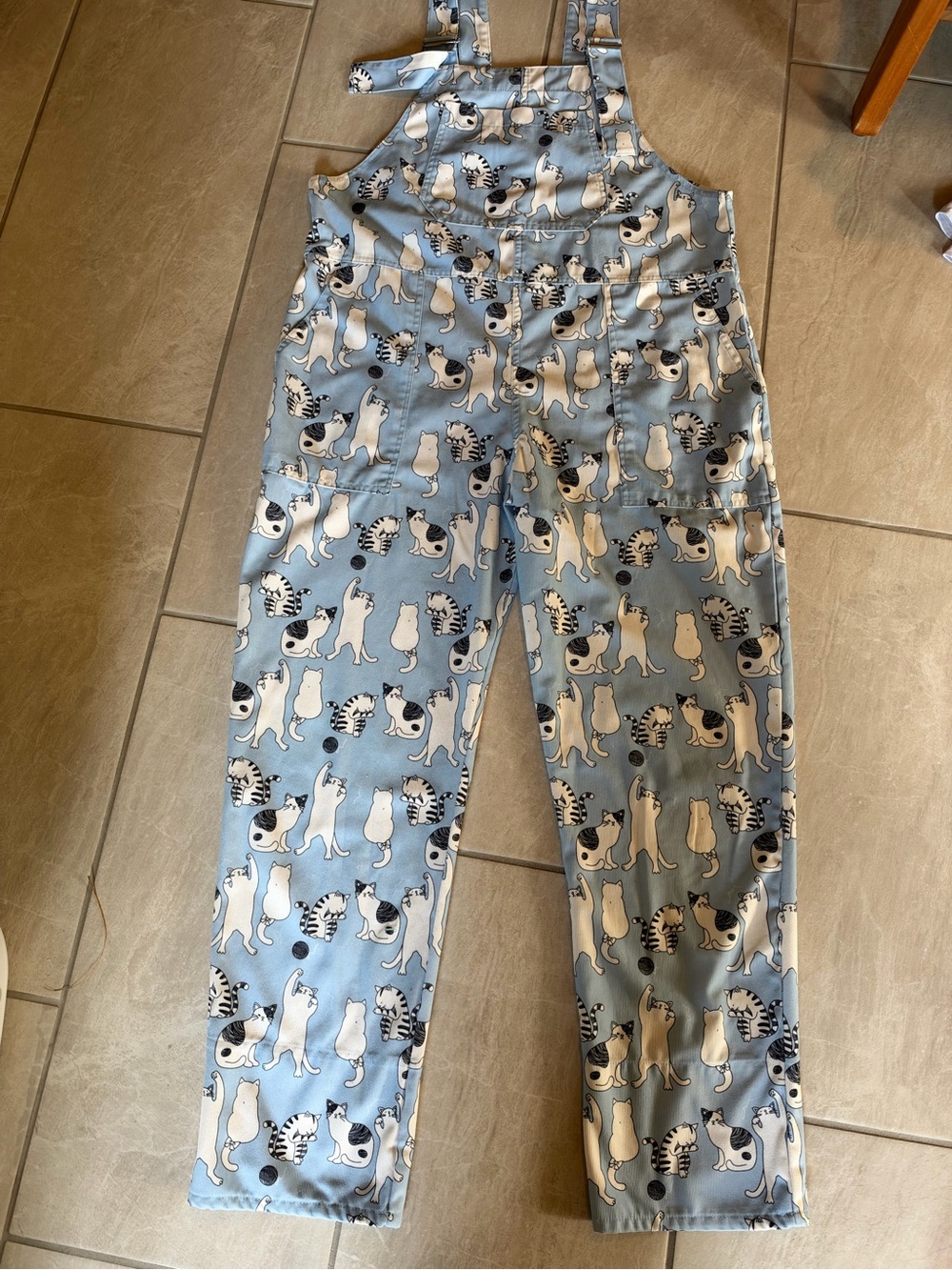 Women’s Cat Print Overalls